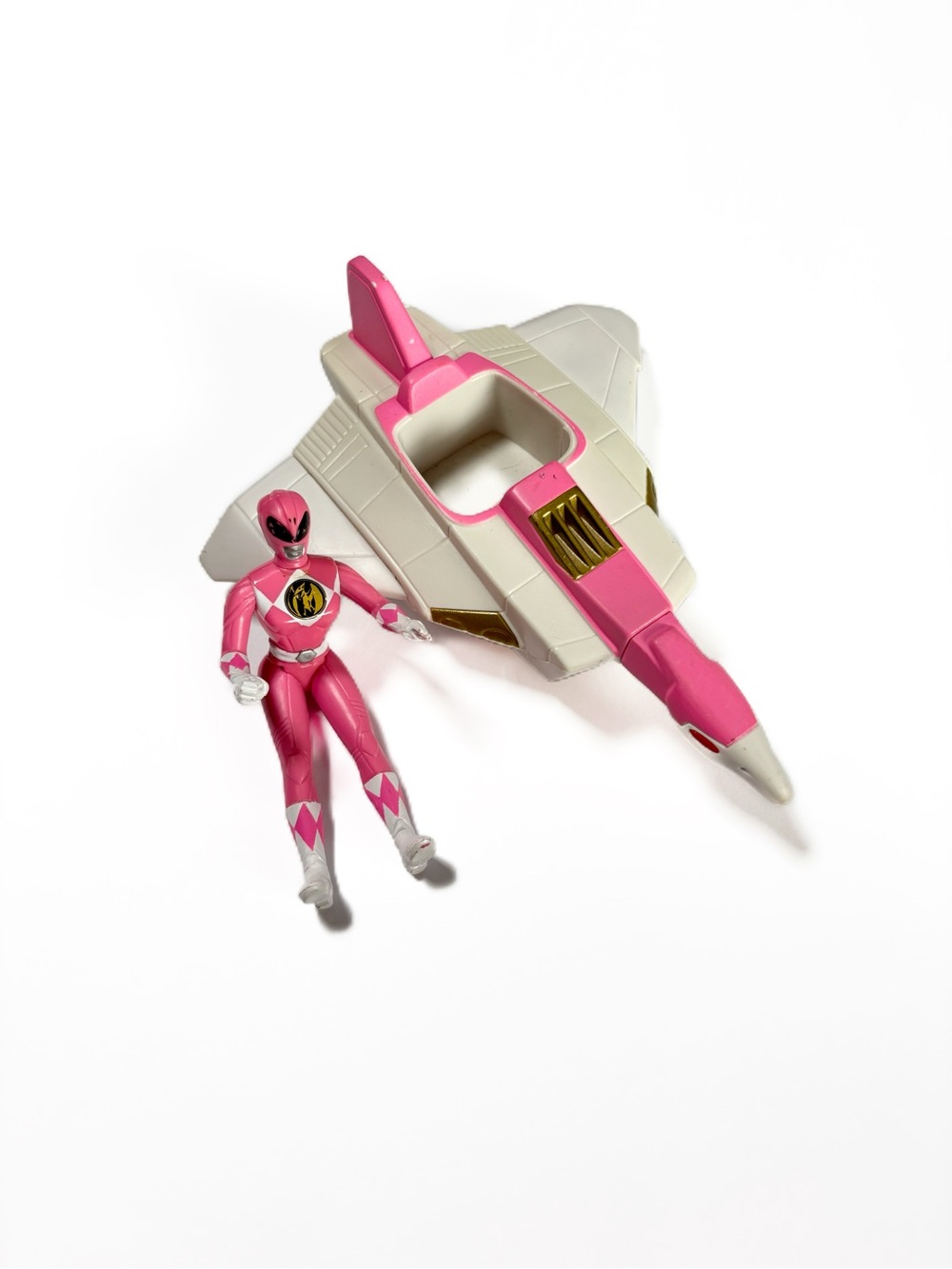 1995 McDonalds Happy Meal Mighty Morphin Power Rangers Pink Crane Ninjazord